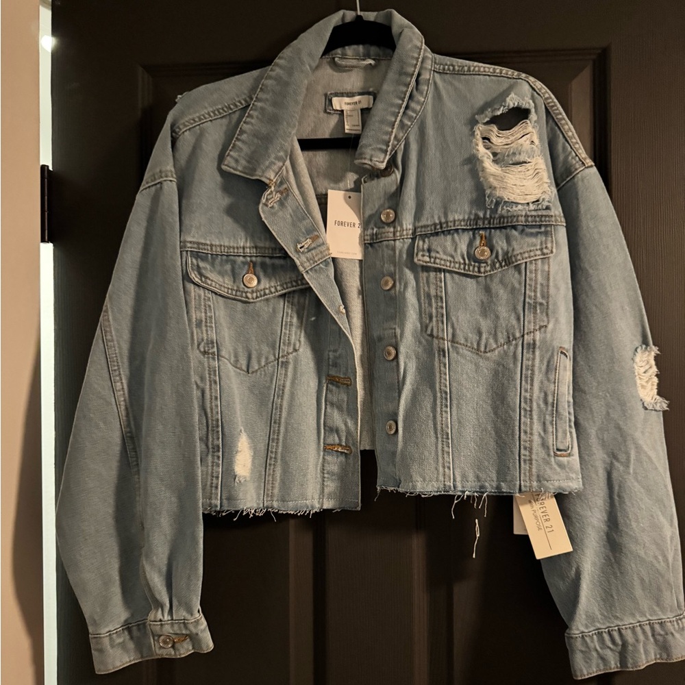 Forever 21 Cropped Jean Jacket